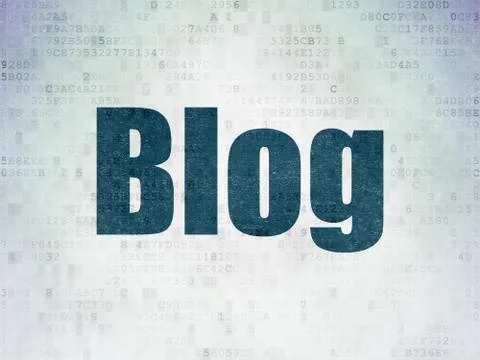 Web design concept: Blog on Digital Paper background 库存插图