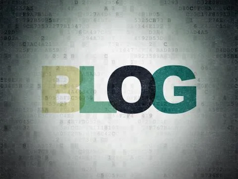 Web design concept: Blog on Digital Data Paper background Stock-Illustration