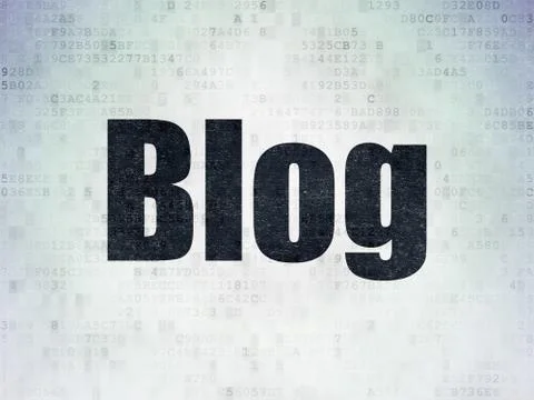 Web design concept: Blog on Digital Data Paper background 库存插图