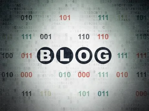 Web design concept: Blog on Digital Data Paper background Stock Illustration