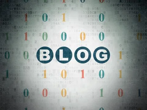 Web design concept: Blog on Digital Data Paper background Stockillustratie