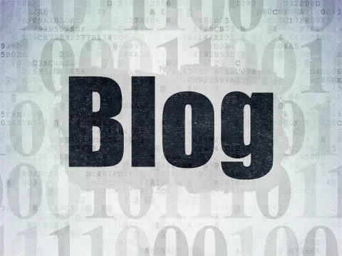 Web design concept: Blog on Digital Data Paper background 스톡 일러스트