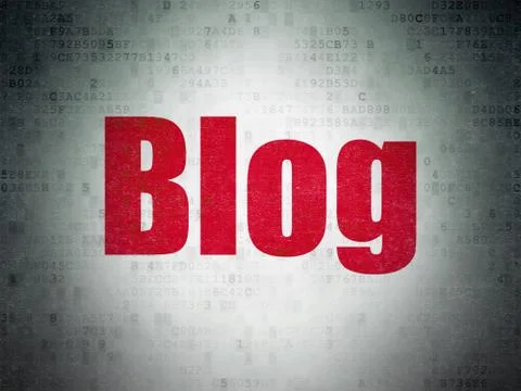 Web design concept: Blog on Digital Data Paper background Stock-Illustration