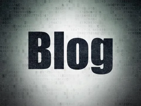 Web design concept: Blog on Digital Data Paper background Stock Illustration