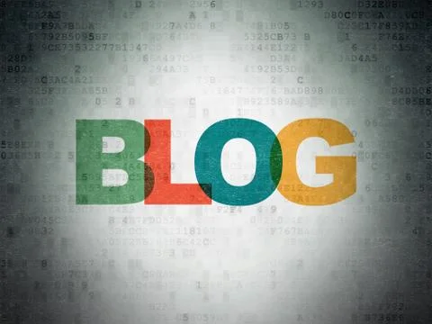 Web design concept: Blog on Digital Data Paper background Stock-Illustration