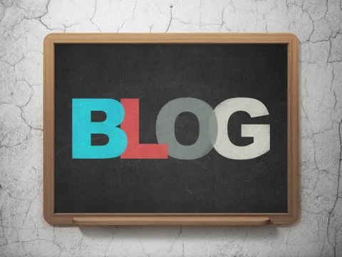 Web design concept: Blog on School Board background Stock Illustration