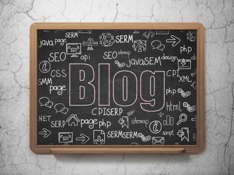 Web design concept: Blog on School Board background Illustrazione stock