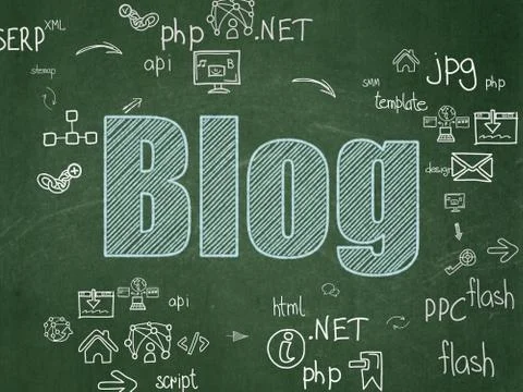 Web design concept: Blog on School Board background Stock Illustration