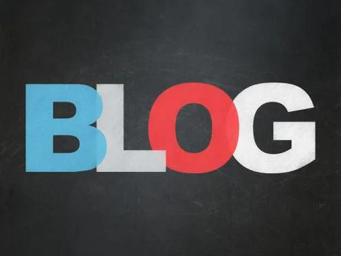 Web design concept: Blog on School Board background 스톡 일러스트