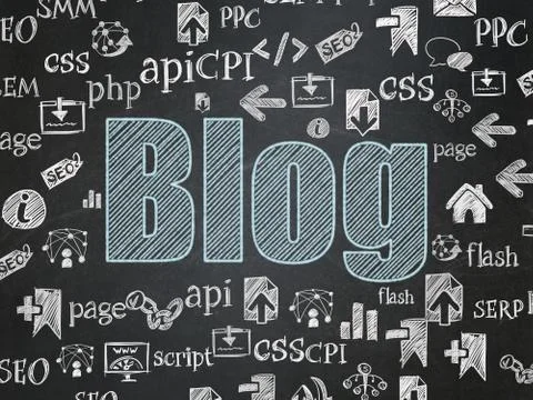 Web design concept: Blog on School Board background Illustrazione stock