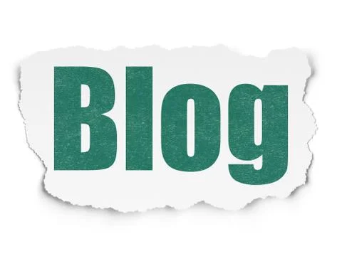 Web design concept: Blog on Torn Paper background Stock-Illustration