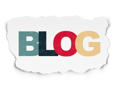 Web design concept: Blog on Torn Paper background Stockillustratie