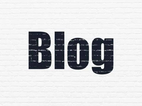 Web design concept: Blog on wall background Stock-Illustration