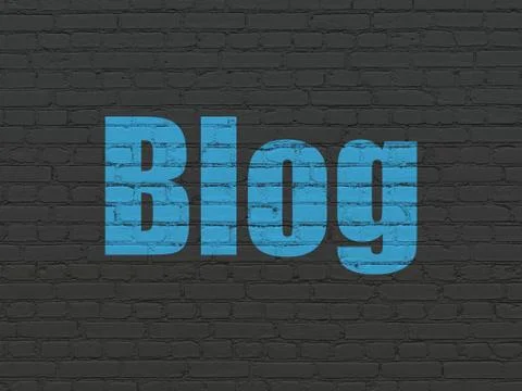 Web design concept: Blog on wall background Stock-Illustration
