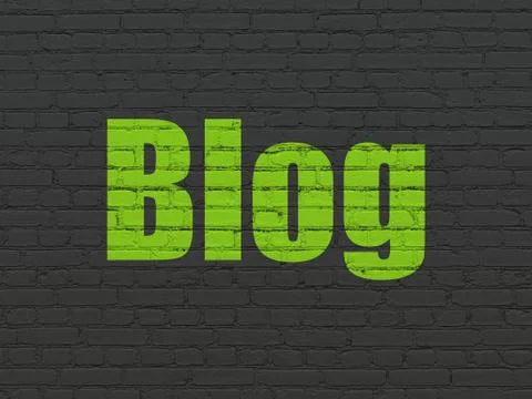 Web design concept: Blog on wall background Stock-Illustration