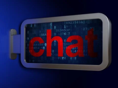 Web design concept: Chat on billboard background Stock-Illustration
