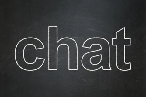Web design concept: Chat on chalkboard background Illustrazione stock