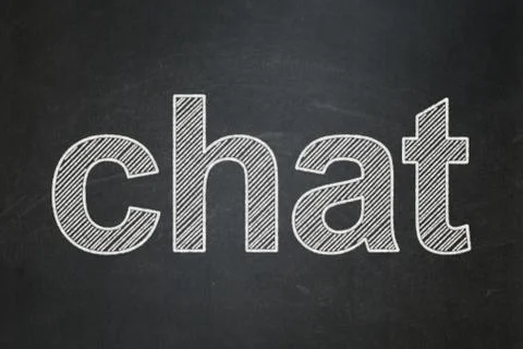 Web design concept: Chat on chalkboard background Stock-Illustration