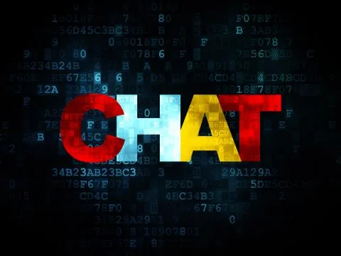 Web design concept: Chat on Digital background イラスト素材