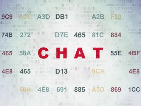 Web design concept: Chat on Digital Data Paper background Stock Illustration
