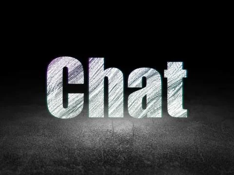 Web design concept: Chat in grunge dark room イラスト素材