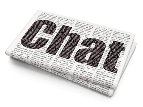 Web design concept: Chat on Newspaper background Stock-Illustration