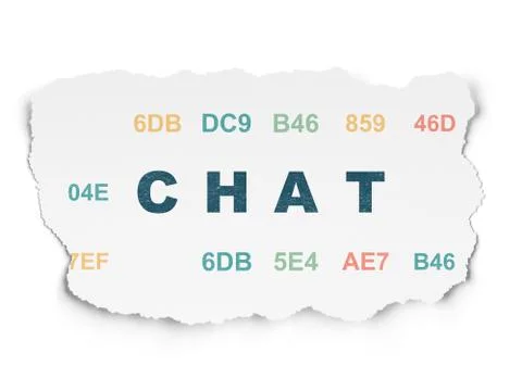 Web design concept: Chat on Torn Paper background Stock-Illustration