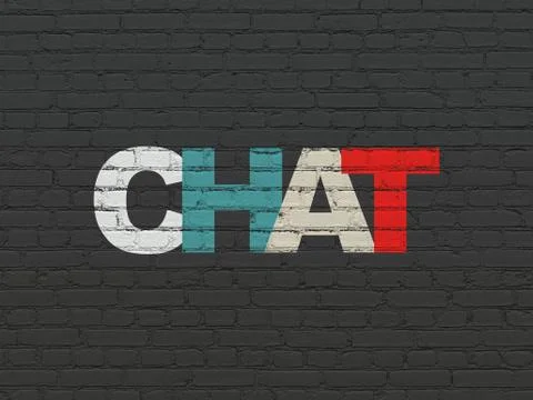 Web design concept: Chat on wall background イラスト素材