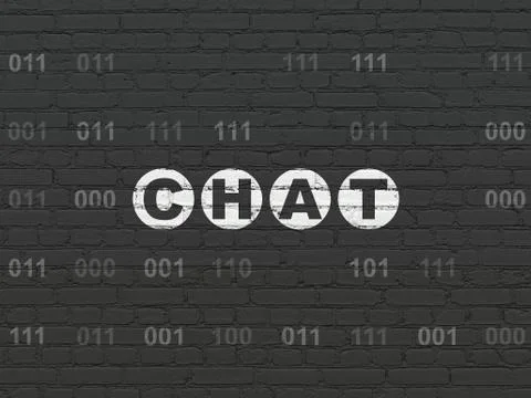 Web design concept: Chat on wall background Illustrazione stock