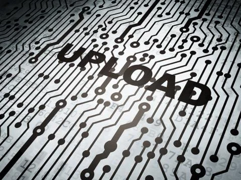 Web design concept: circuit board with Upload Stock-Illustration