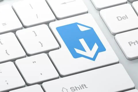 Web design concept: Download on computer keyboard background Stock Illustration