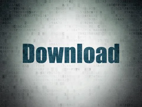 Web design concept: Download on Digital Paper background Stockillustratie