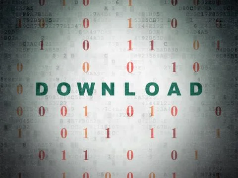 Web design concept: Download on Digital Data Paper background イラスト素材