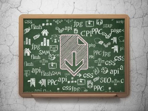 Web design concept: Download on School board background Stock Illustration