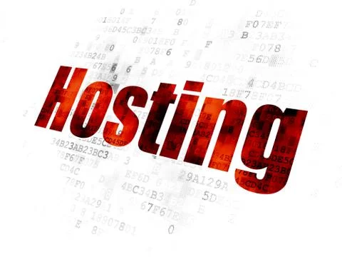 Web design concept: Hosting on Digital background Illustrazione stock