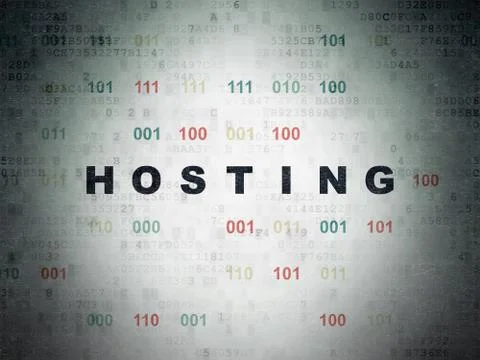 Web design concept: Hosting on Digital Data Paper background イラスト素材