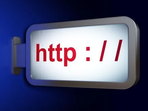 Web design concept: Http : / / on billboard background Stock-Illustration