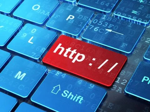 Web design concept: Http : / / on computer keyboard background Stock-Illustration