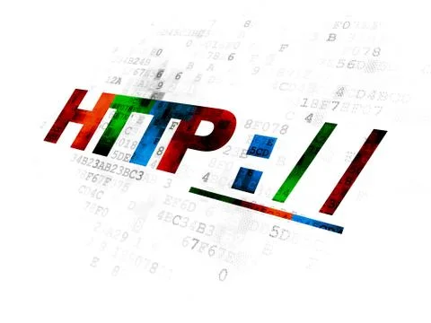 Web design concept: Http : / / on Digital background Stock-Illustration