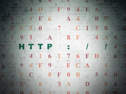 Web design concept: Http : / / on Digital Paper background Stock-Illustration