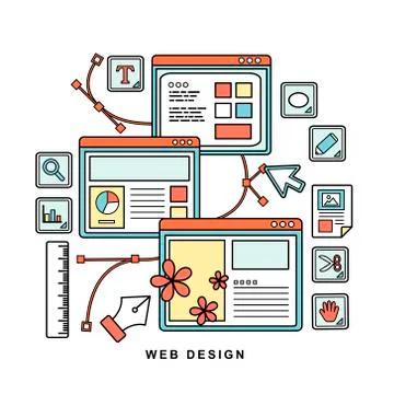 Web design concept Illustrazione stock