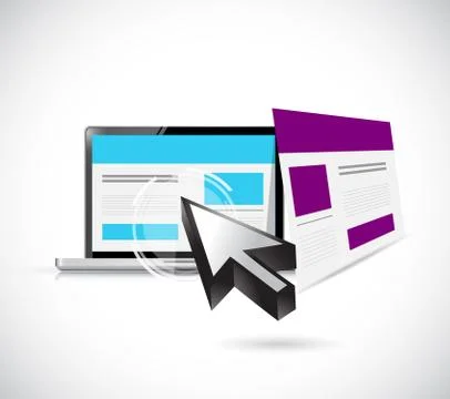 Web design concept illustration design Stock Illustration