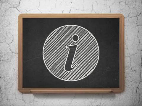 Web design concept: Information on chalkboard background イラスト素材
