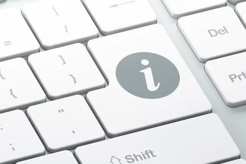 Web design concept: Information on computer keyboard background Stock Illustration