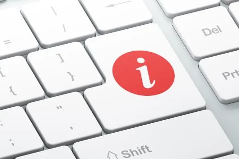 Web design concept: Information on computer keyboard background Stock Illustration
