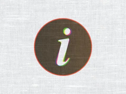 Web design concept: Information on fabric texture background Illustrazione stock