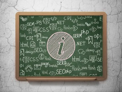 Web design concept: Information on School board background Stock Illustration