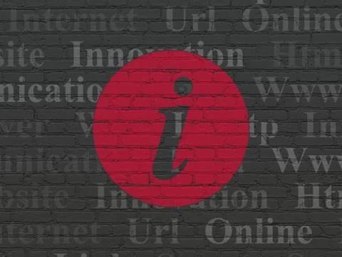 Web design concept: Information on wall background Stock Illustration