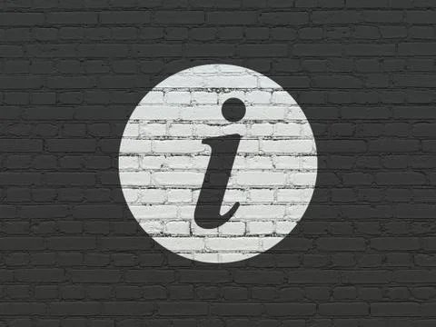 Web design concept: Information on wall background Illustrazione stock