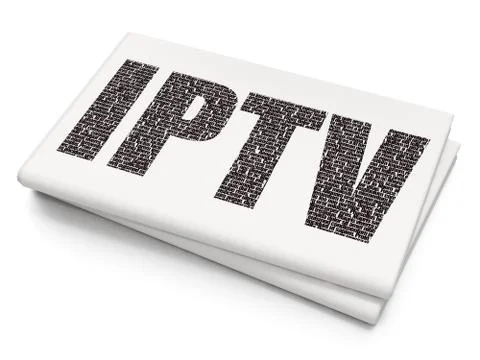 Web design concept: IPTV on Blank Newspaper background Stockillustratie